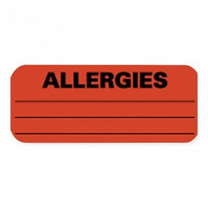 Briggs Chart Labels - Chart Label, Allergy Chart - L-2064N