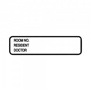 Briggs Corporation Chart ID Labels - Resident Chart ID Label, White - L-3500N