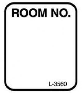 Briggs Corporation Chart ID Room Number Labels - Chart Identification Room Number Labels, 1.4" x 1.5", 200/Box - L-3560