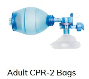 Mercury Medical Disposable CPR Bag - CPR-2 Bag with Mask and Aerosol Tubing Reservoir, Adult - 10-56043