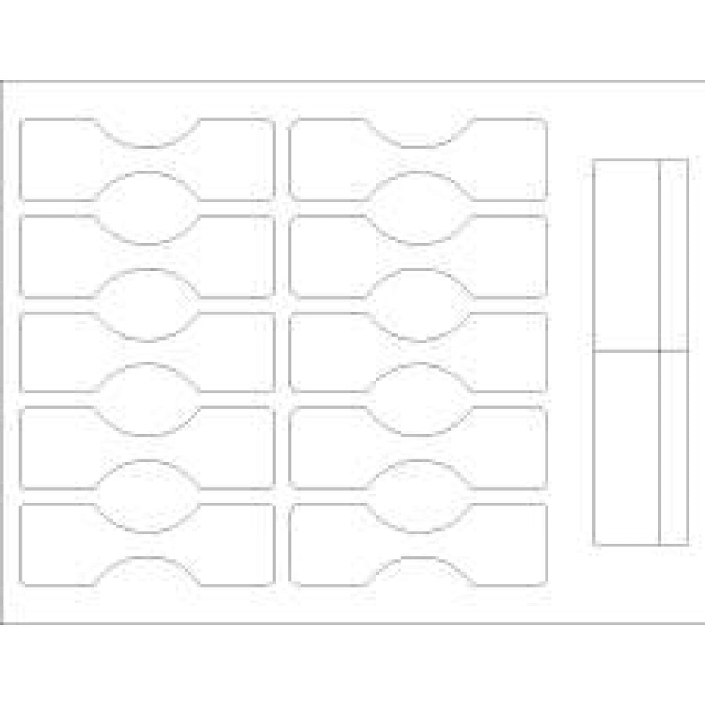 Label Laser Paper Permanent 2 1 1/4" X 4 White 10 Per Sheet, 100 Sheets Per Package