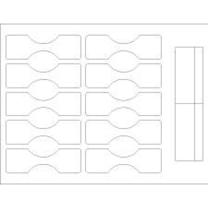 Label Laser Paper Permanent 2 1 1/4" X 4 White 10 Per Sheet, 100 Sheets Per Package