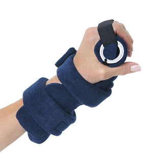 Lenjoy Medical Comfy Splint Finger Extender - Comfy Splint Finger Extender with Terrycloth Cover, Adult Small, Navy - F-101-AS