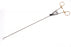 Medline Ringed Laparoscopic Micro Holders - Ringed Laparoscopic Needle Holder, In-Line Center Action, Curved to the Left, Ratcheted Ring Handle, 5 mm, 3" - MDG7600251