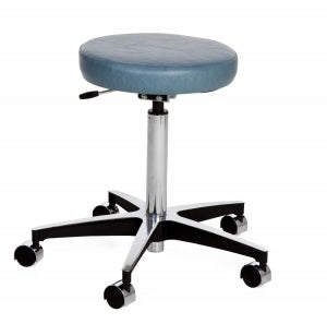 Enochs Pneumatic Exam Stools - Pneumatic Exam Stool with Casters, Adjusts from 20"-30" High, Blue - 101CB