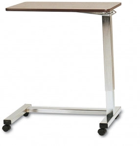 Amfab Inc Deluxe U-Base Overbed Tables - Deluxe Overbed Table, Walnut 18" x 32" - 4600UK010