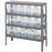 Quantum Storage Store-Max Bins with Steel Shelves - 36" x 18" x 39" Storage System with 4 Steel Shelves and 15 Store-Max Bins - 1839-SB804CL