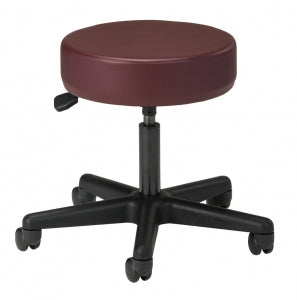 Clinton Industries Pneumatic Exam Stools - Pneumatic Exam Stool, No Back, 5 Leg, Nylon, Burgundy - 2135-3BG-SH