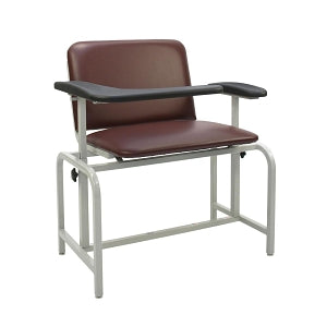 Winco Padded Blood Draw Chairs - Padded Blood Draw Chair with Flip-Up Arm, Toffee, Size XL, 450 lb. Weight Capacity - 2575-39