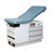 Enochs Manual Exam Tables - Basic Exam Table with Manual Back and 5 Drawers, Pearl Gray Base, Blue Upholstery - 355LHGRPGCB