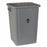 Grainger Gray Square Trash Can and Drop-In Top - Gray Square Trash Can for Use with Lid MDR4PGR1 - 4PGT2