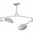 Amico Lighting Mira Series LED Medical Lights - Mira50 LED Light with Standard Arm, Ceiling-Mounted Double, 50, 000 Lux - L-MLED50-CM-DC-ST