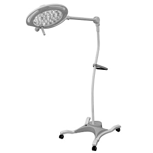 Amico Lighting Mira Series LED Medical Lights - Mira50 LED Light with Standard Arm, Floor-Standing Single, 50, 000 Lux - L-MLED50-FS-XX-ST