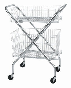 Clinton Industries Inc Folding Wire Utility / Mail Cart & Baskets - Wire Basket for MDR51233 Mail Cart, 12" - TC-212