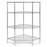 Tarrison Chrome Wire Corner Shelf Unit - 74"H Chrome Wire Corner Shelf Unit with 4 Wire Shelves - 518367C