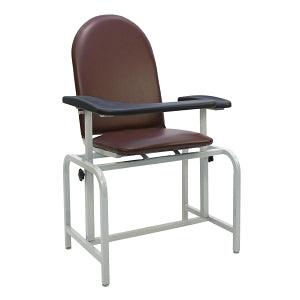 Winco Padded Blood Draw Chairs - Padded Blood Draw Chair with Flip-Up Arm, Blue Ridge, 300 lb. Weight Capacity, TB 133 - 2573-17-TB133