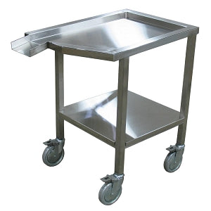 Mortech Manufacturing Dissecting Cart - Stainless Steel Dissecting Cart, 35" L x 23" W x 35"-41" H - 600042