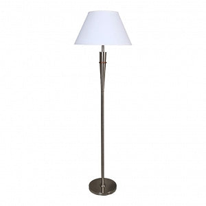 Arkansas Lighting Floor Lamps - Floor Lamp in Brushed Nickel with Espresso Accents - 6052F