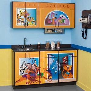 Clinton Complete Fun Series Cabinets - Complete Fun Series Cabinet Base Wall Set, School House - 6120-BW