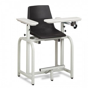 Clinton Industries Plastic Blood Draw Chair - Plastic Blood Draw Chair with Flip-Up Arm, Extra Tall, 300 lb. Weight Capacity - 66011-P