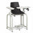 Clinton Industries Plastic Blood Draw Chair - Plastic Blood Draw Chair with Flip-Up Arm, Extra Tall, 300 lb. Weight Capacity - 66011-P