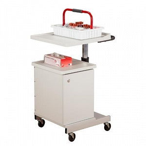 Clinton Industries Phlebotomy Carts - Pneumatic Phlebotomy Cart, 4-Bin, High Base - 67203