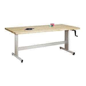 Clinton Group Therapy Hand-Crank Adjustable Tables - TABLE, BUTCHER BLOCK, HND CRANK, 72X36, MPLE - 77-44CM