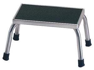 Clinton Industries Stainless Steel Step Stools - Chrome Plated Steel Step Stool, 350 lb. Weight Capacity, 14.25" x 11.25" x 9" - T-40