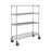 Intermetro Super Adjustable Super Erecta Carts and Shelving - Super Adjustable Super Erecta Chrome Cart, 4 Shelves, 48" x 24" x 69" - A556EC