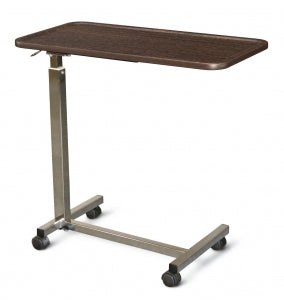 Medline At Home 100 and 150 Series Overbed Tables - At Home Thermofoil Overbed Table, Walnut - MDRAHOBT150WT