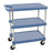 InterMetro Utility Carts - Utility Cart, Polymer, 3 Shelves, Blue - MY1627-34BU