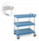 InterMetro Utility Carts - Utility Cart, Polymer, 3 Shelves, Gray, 18" x 29" x 33.25" - MY1627-34G