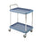 InterMetro Utility Carts - Utility Cart, 2 Shelves, Deep Ledge, Blue - BC2030-2DMB