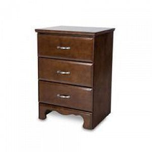 Akin Classics Collection Nightstands - Classics 3-Drawer Bedside Cabinet, Millwork Cherry, 20.5" W x 16.9" D x 29.8" H - MDRCLA10MC