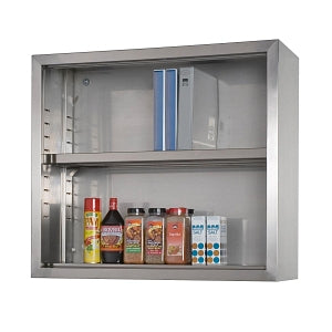 Tarrison Open Front Stainless Steel Wall Cabinets - Open Front 14" x 30" x 32" Stainless Steel Wall Cabinet - CO1430W