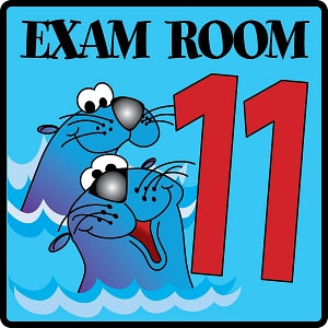 Clinton Industries Inc Exam Room Number Signs - SIGN, PEDIATRIC ANIMALS, EXAM ROOM 11 - EX11