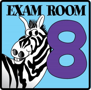 Clinton Industries Inc Exam Room Number Signs - SIGN, PEDIATRIC ANIMALS, EXAM ROOM 8 - EX8