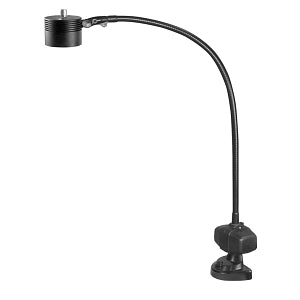 Dazor Clamp Base Task Lights - EcoFlex II LED Clamp Base Task Light with Flex Arm, Black, 25" - LED-FA35MCM-BK