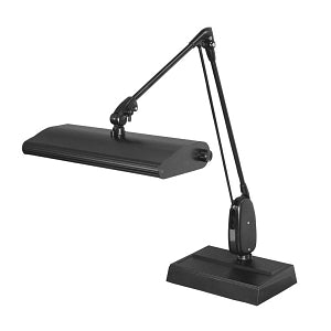 Dazor Lumilus LED Desk Base Lights - Lumilus LED Desk Base Light with Classic Arm, Black, 31" - LED-NVC24DB-BK