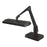 Dazor Lumilus LED Desk Base Lights - Lumilus LED Desk Base Light with Contemporary Arm, Black, 31" - LED-NVM24DB-BK