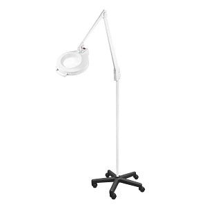 Dazor Circline Mobile Floor Stand Magnifier Lights - LIGHT, MAGNIFIER, CRCLIN, MBL FLR, 5DIOP, BK - LMC710-5-WH