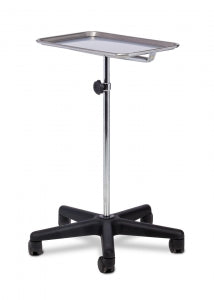 Clinton Industries Chrome Mayo Stands - Chrome Mayo Stand, Knob Operated, 5 Leg, Nylon Base - M-29