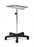 Clinton Industries Chrome Mayo Stands - Chrome Mayo Stand, Knob Operated, 5 Leg, Nylon Base - M-29