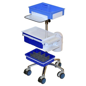 Medline Medline Phlebotomy Carts - Blood Draw Cart with Horizontal and Vertical Handle - MDRMED1370HL