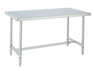 InterMetro Stainless Steel Work Tables - TABLE, PROCESS, SS, HBRACE, 30"X72"X34" - MWT307HS