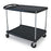 InterMetro Utility Carts - Utility Cart, 2 Shelves, Black, 27" x 40" x 36" - MY2636-25BL