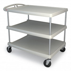 InterMetro Utility Carts - Utility Cart, Polymer, Gray, 3 Shelves - MY2636-35G