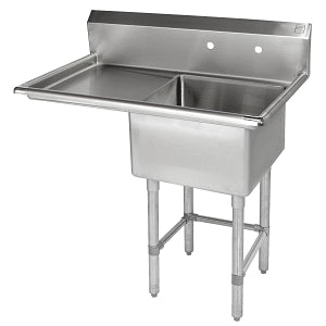 Tarrison Stainless Steel Sinks - Single Stainless Steel Sink with Left Drain - PS1-18L