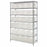 Quantum Storage Systems Clear Divide Bins w / Chrome Shelf - WIR SHL, CLRVIEW, 24X60, W/36 DIV GRID CNTR - WR12-93030CL