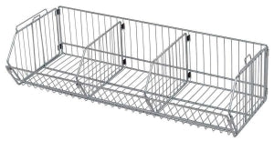 Quantum Storage Systems Modular Stacking Baskets - Modular Wire Stacking Basket, 14" x 36" x 9" - 1436BC